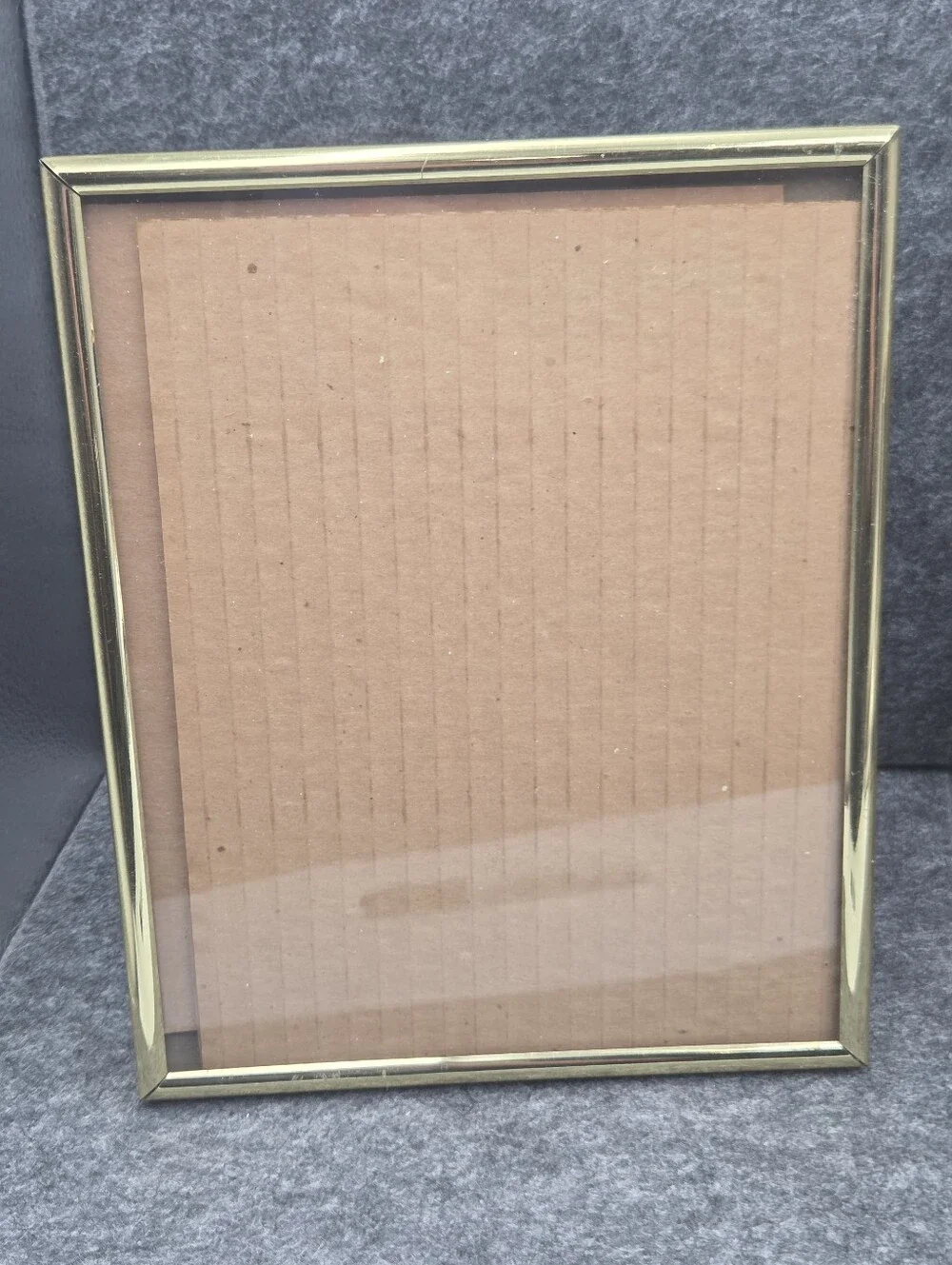 Vintage Lot Of 3 MCM Gold Tone Brass Picture Photo Frame Standing Bi-Fold